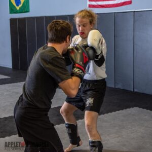 Photo of Two Students Sparring