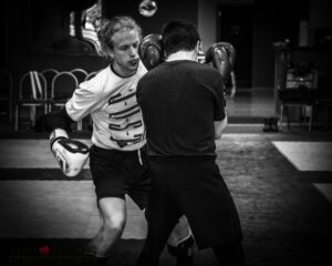 Photo of Two Students Sparring